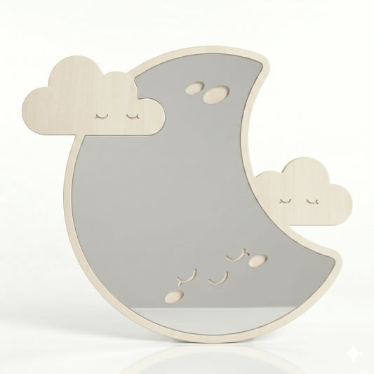 Oglindă Decorativă din Lemn pentru Camera Copilului | Over the Moon