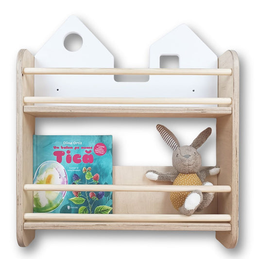 Bibliotecă perete Montessori MININEST Natur