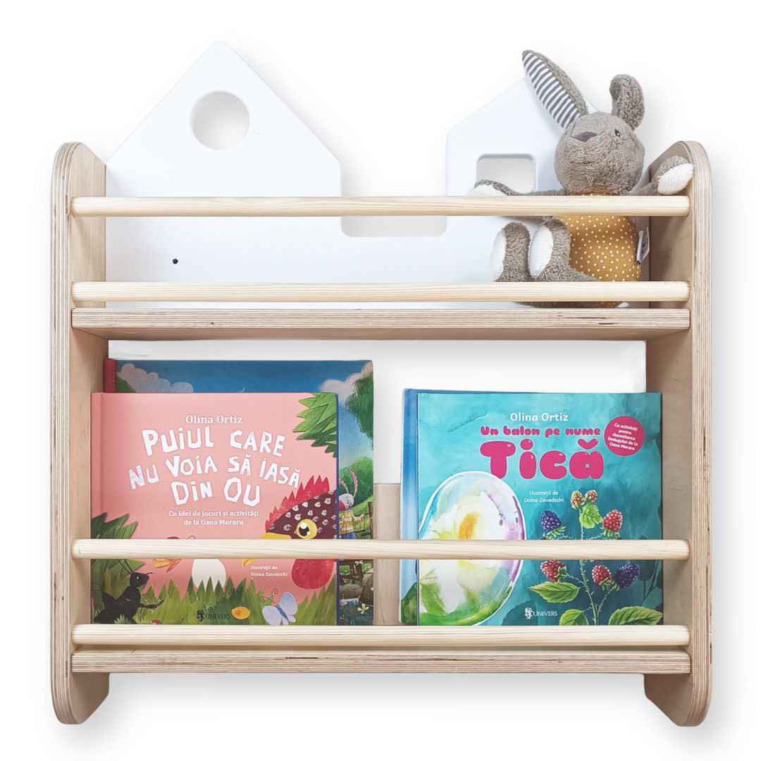 Bibliotecă perete Montessori MININEST Natur
