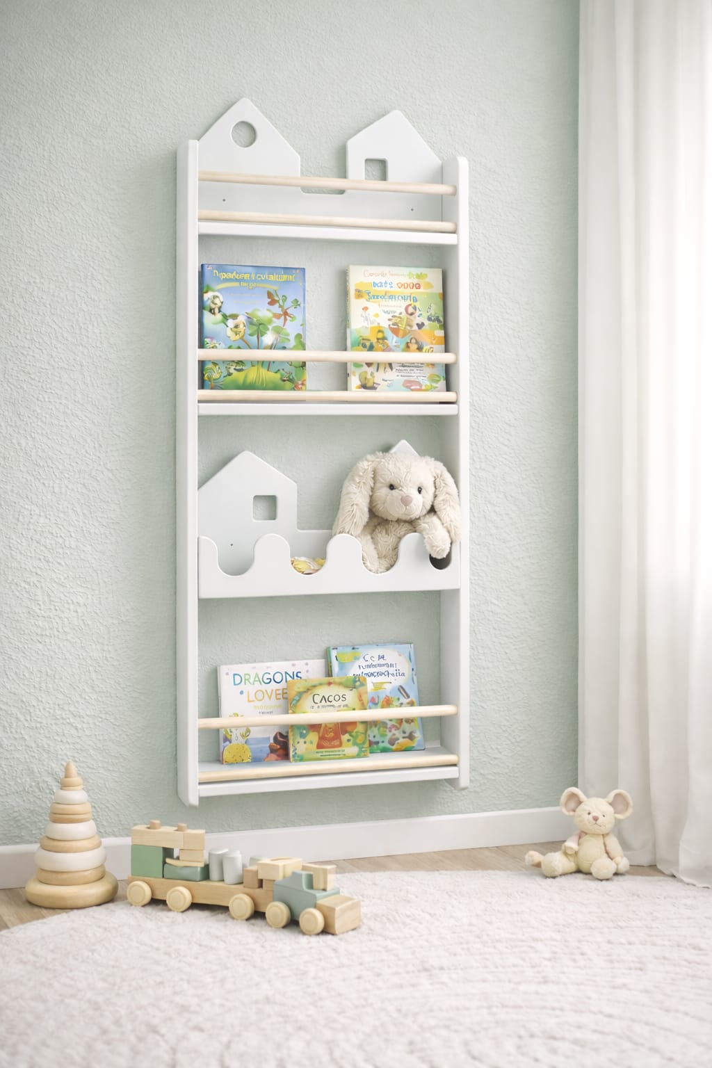 Bibliotecă perete Montessori NESTA