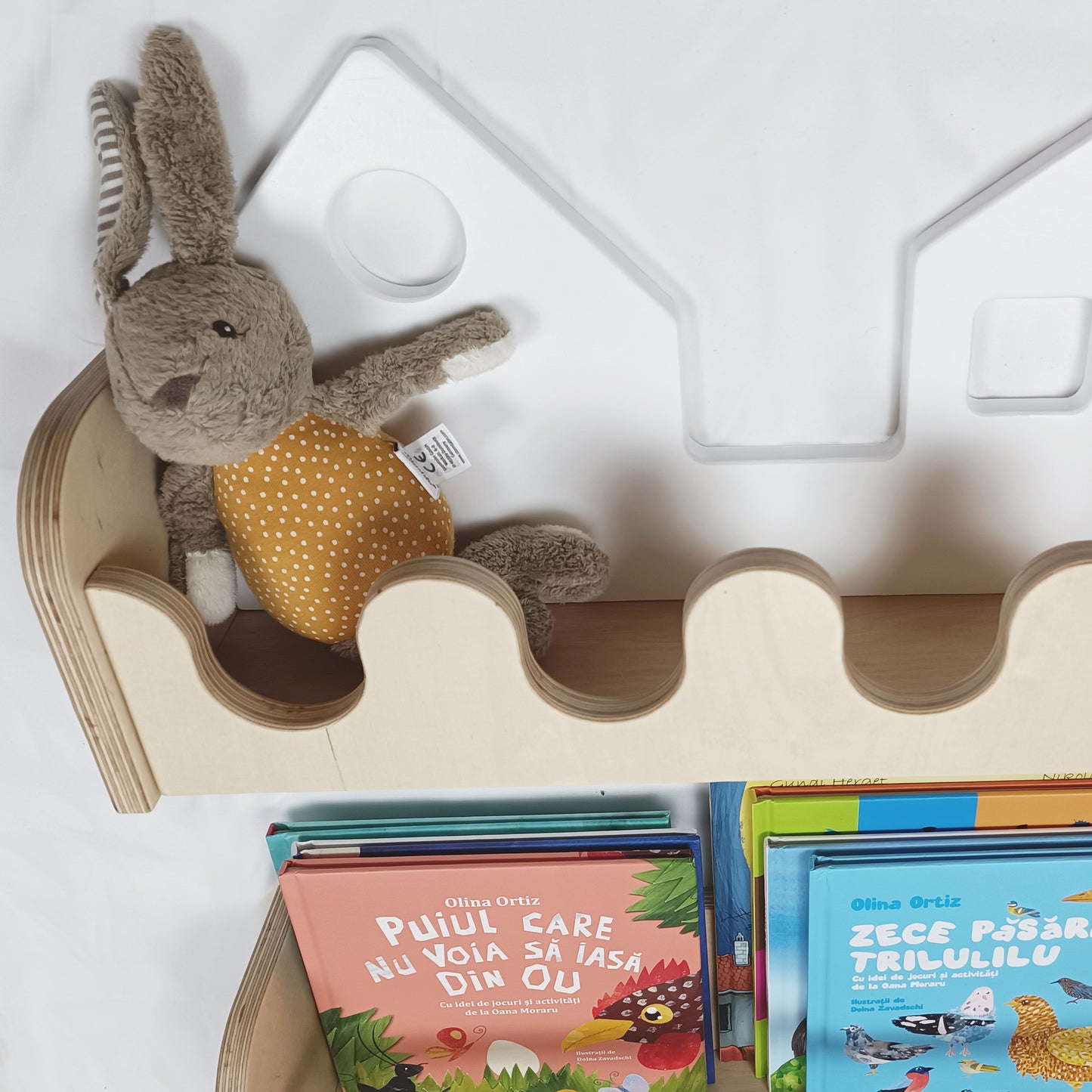 Set 2 rafturi perete + Cuier Montessori NEST SET
