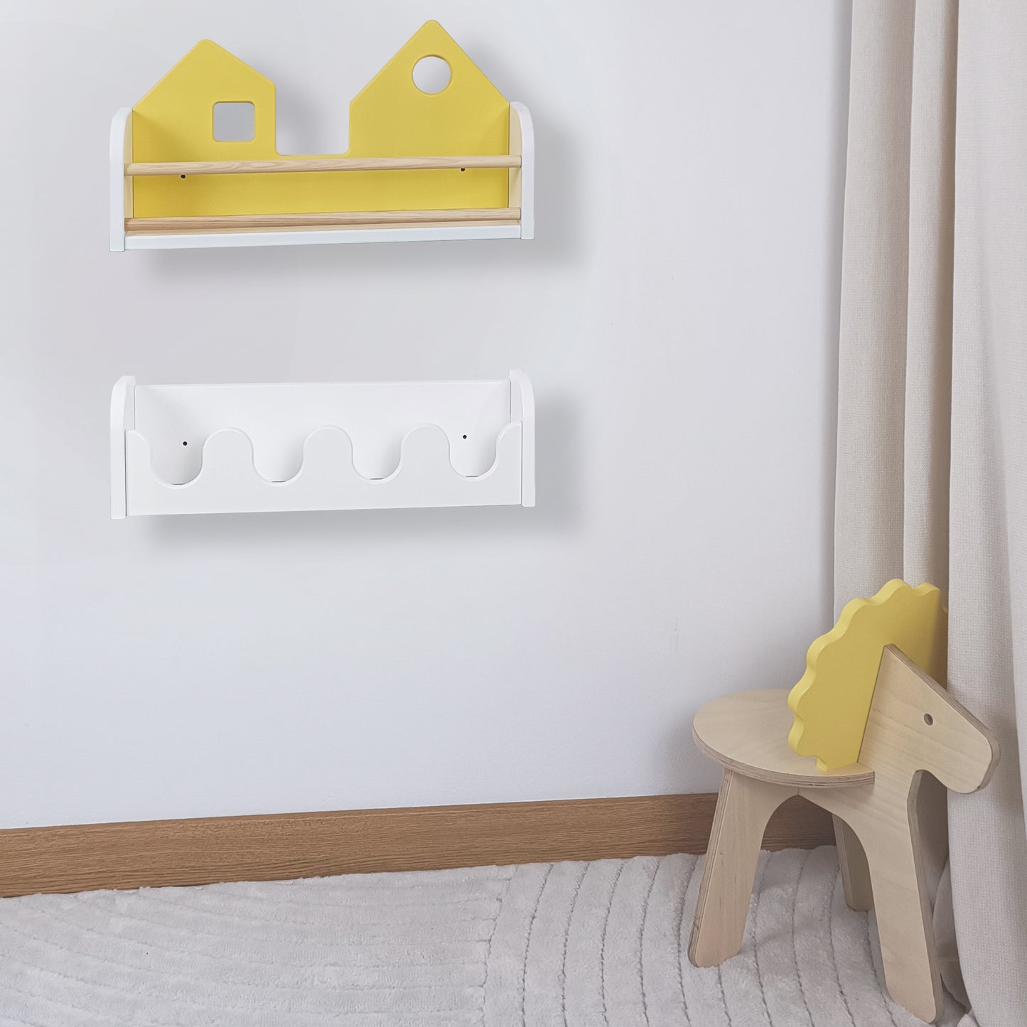 Set 2 rafturi perete Montessori NEST DUO