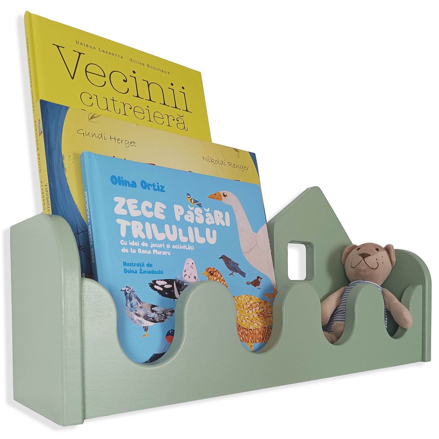 Set 2 rafturi perete + Cuier Montessori NEST SET