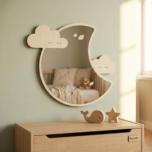 Oglindă Decorativă din Lemn pentru Camera Copilului | Over the Moon
