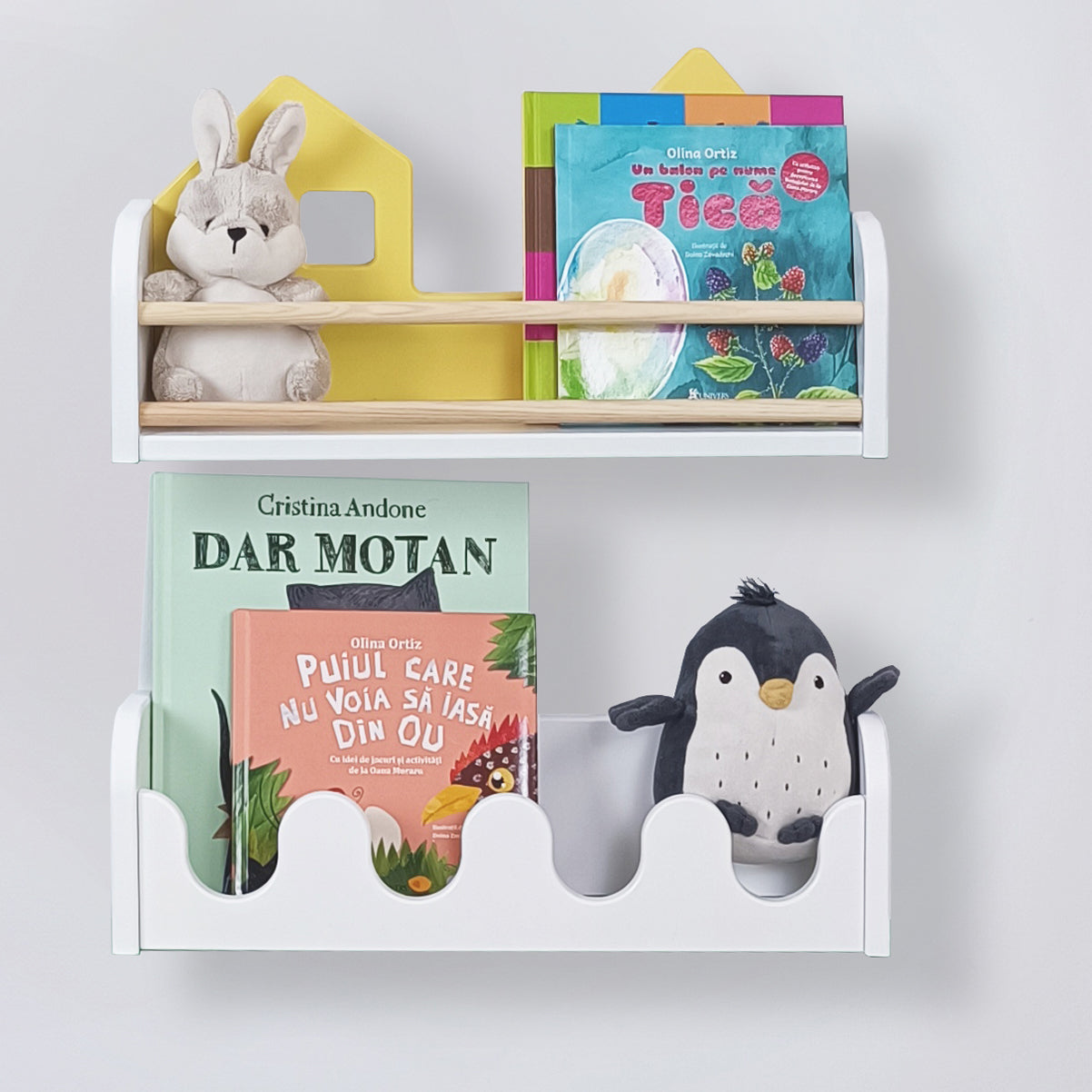 Set 2 rafturi perete Montessori NEST DUO