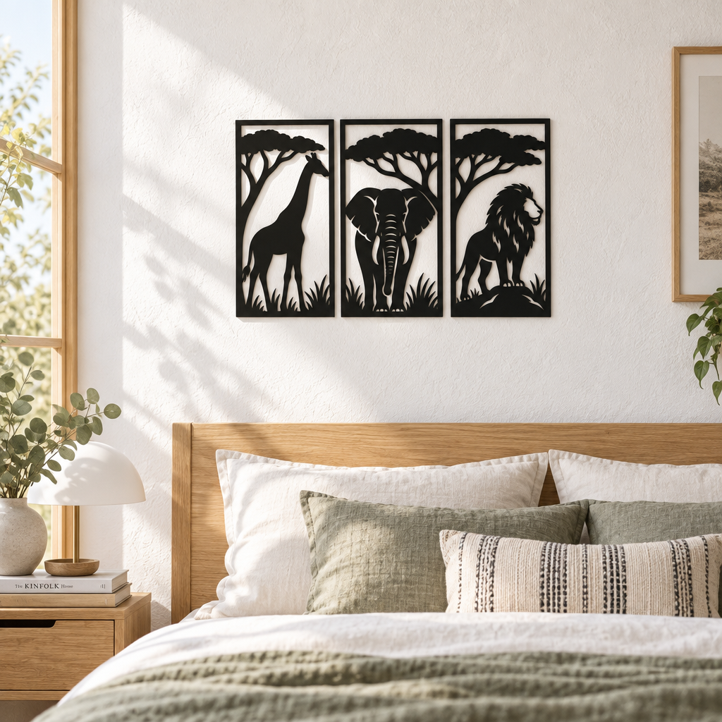 Safari Dreams – Set 3 decorațiuni de perete  40 x 19 cm | NOOT